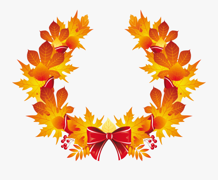 Fall Wreath Clipart - Листья 1 Сентября, Transparent Clipart