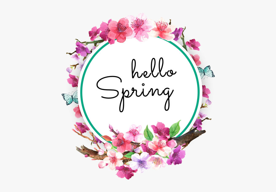 Wreath For Spring Png - Transparent Background Spring Flowers Png, Transparent Clipart