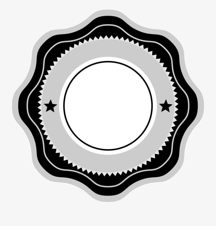 Curly Badge - Illustration, Transparent Clipart