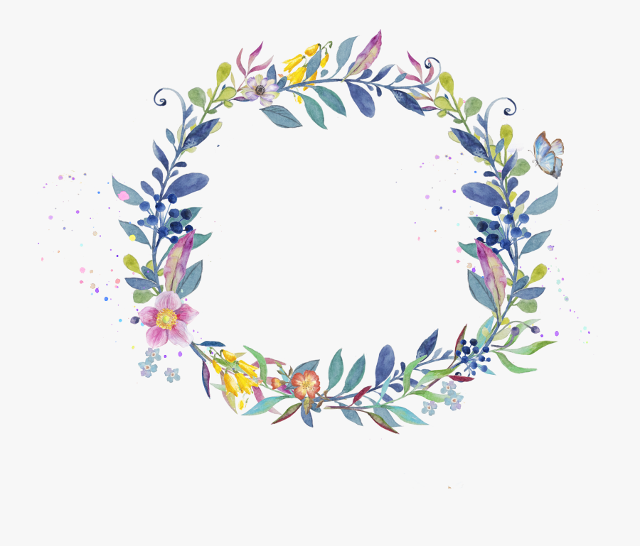 Wreath Watercolor Painting Clip, Transparent Clipart