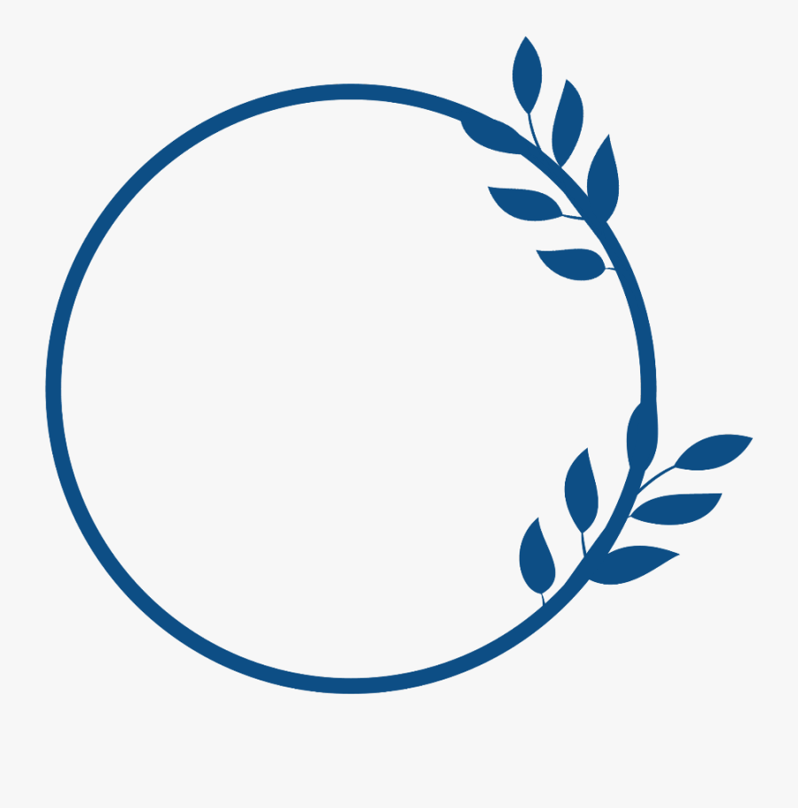 #wreath #leaves #leaf #circle #wrap #blue #black #fall - Circle With Leaf Png, Transparent Clipart