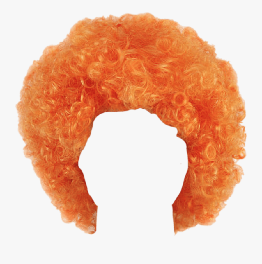 Wig Orange Curly Transparent Png - Clown Wig Transparent Background, Transparent Clipart