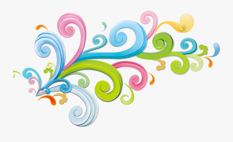 Decorative Clipart Curly - Creative Background Graphic Design, Transparent Clipart