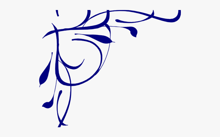 Calligraphy Clipart Curly Cue - High Resolution Border Png, Transparent Clipart