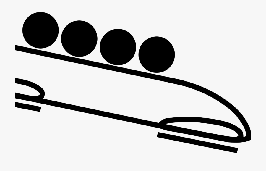 Bobsleigh Pictogram, Transparent Clipart