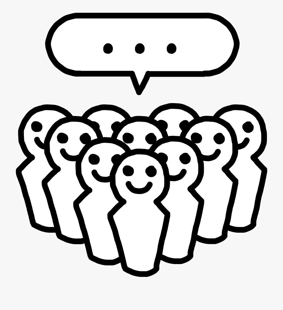 Talking Png - Crowd Drawing Png, Transparent Clipart