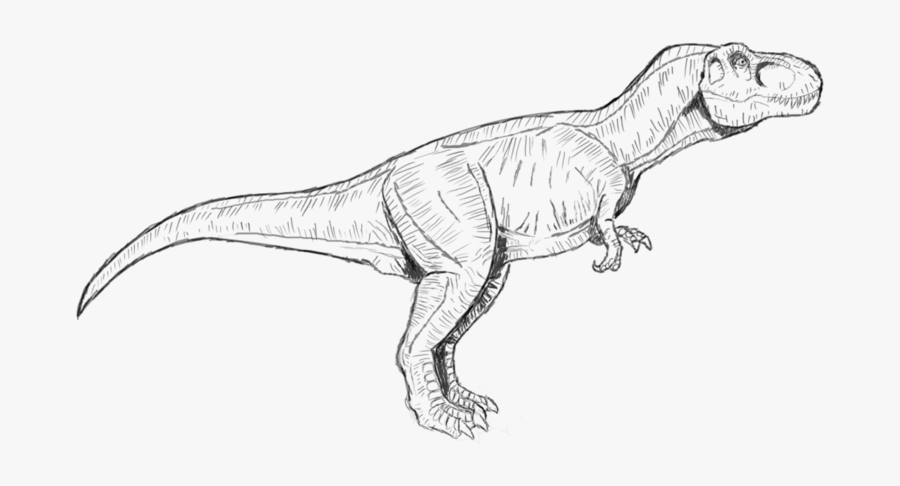 Jurassic World T Rex Coloring Page, Transparent Clipart