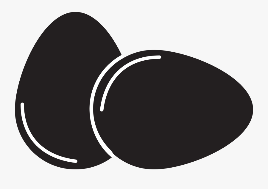 Eggs Icon Black And White, Transparent Clipart