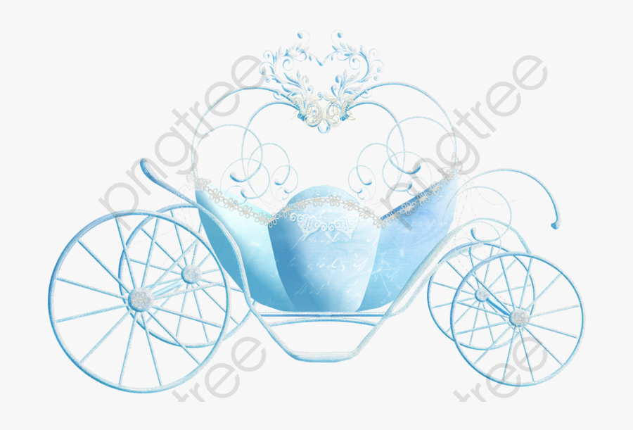 Blue Tale Car Clipart - Blue Cinderella Carriage Png, Transparent Clipart