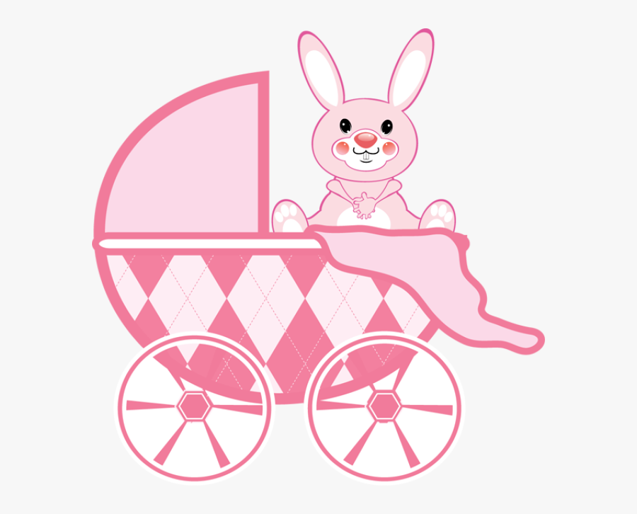 Pink Clipart Baby Carriage - Clip Art, Transparent Clipart