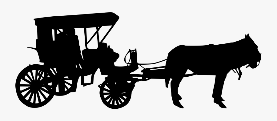 Clip Art Horse And Carriage Silhouette - Horse Carriage Silhouette Png, Transparent Clipart