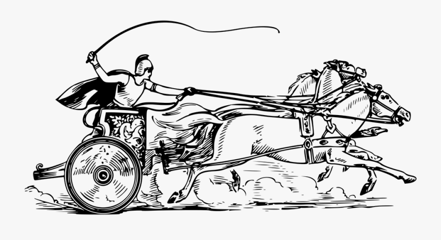 71993 - Chariot Racing Drawing, Transparent Clipart