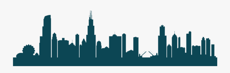 Chicago Skyline Vector Graphics Silhouette - Transparent Chicago Skyline Outline, Transparent Clipart