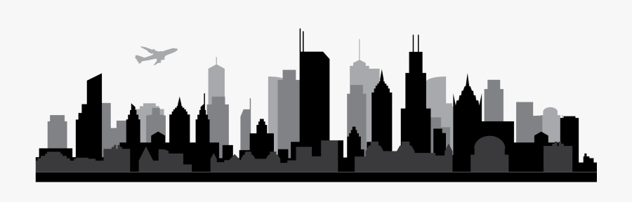 Chicago Skyline Silhouette - Chicago Skyline Silhouette Png, Transparent Clipart