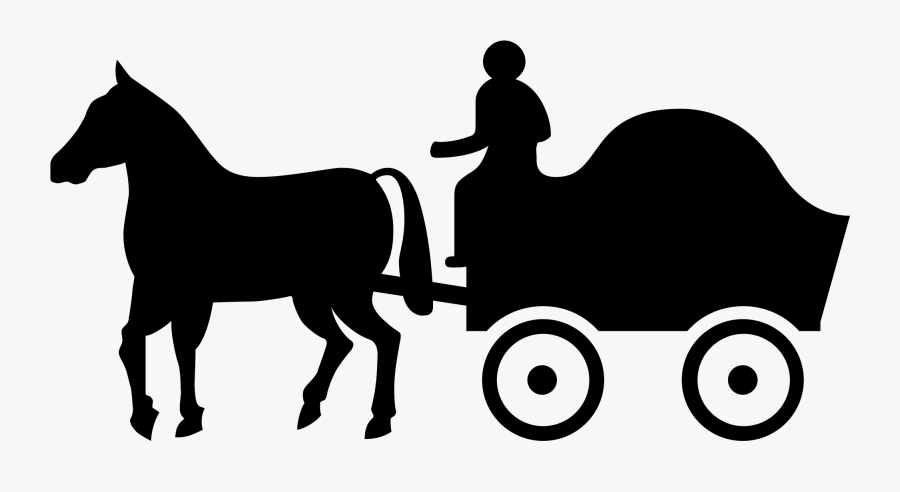 Horse Carriage Silhouette At - No Horse Drawn Vehicles Road Sign, Transparent Clipart