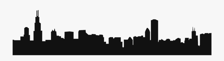 Chicago City Png Svg Library Stock - Chicago Skyline Outline Png, Transparent Clipart