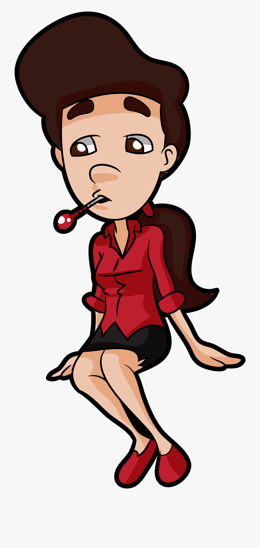 Flu Clipart Sick Person - Kiko Chan Smile Png, Transparent Clipart