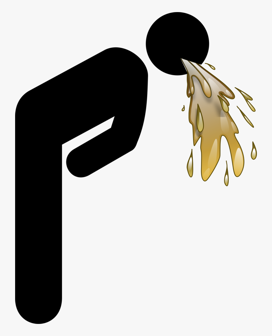Man Vomiting Icon - Stick Figure Throwing Up, Transparent Clipart