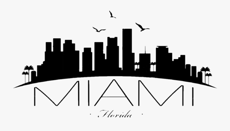 Florida Skyline Silhouette Clipart , Png Download - Vector Miami Skyline Silhouette, Transparent Clipart