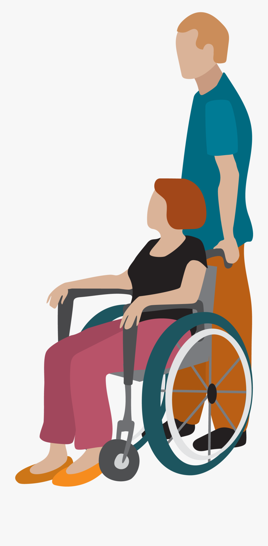 Transparent Sick Clipart - Disability People Vector Png, Transparent Clipart