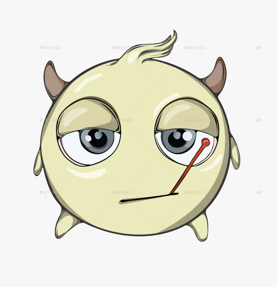 05 Sick - Cartoon - Sick Cat Cartoon, Transparent Clipart