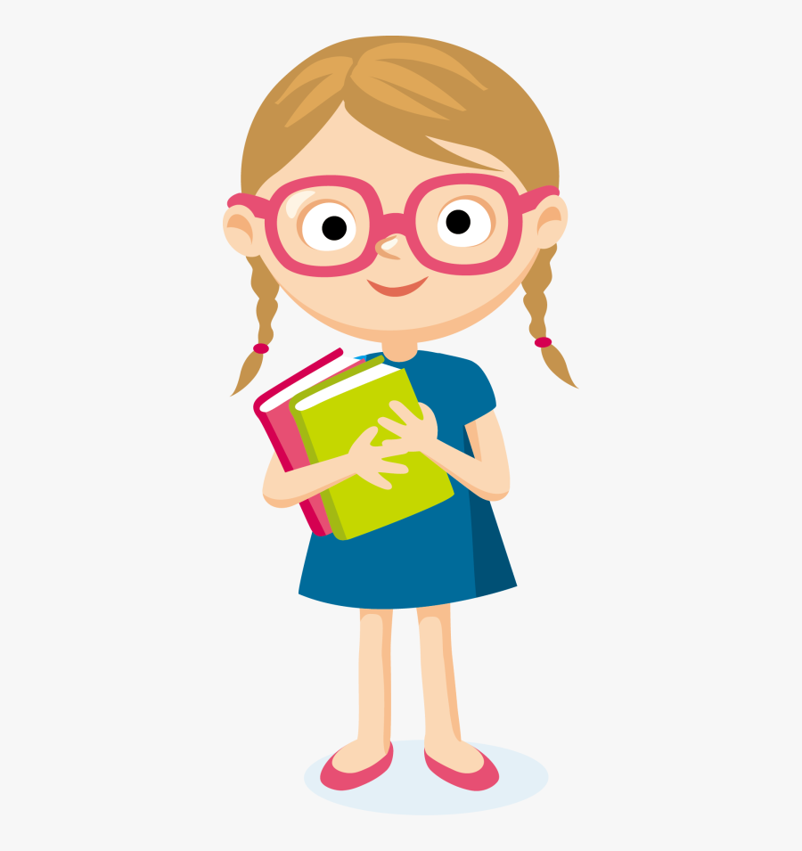 Cartoon Student With Books, Transparent Clipart