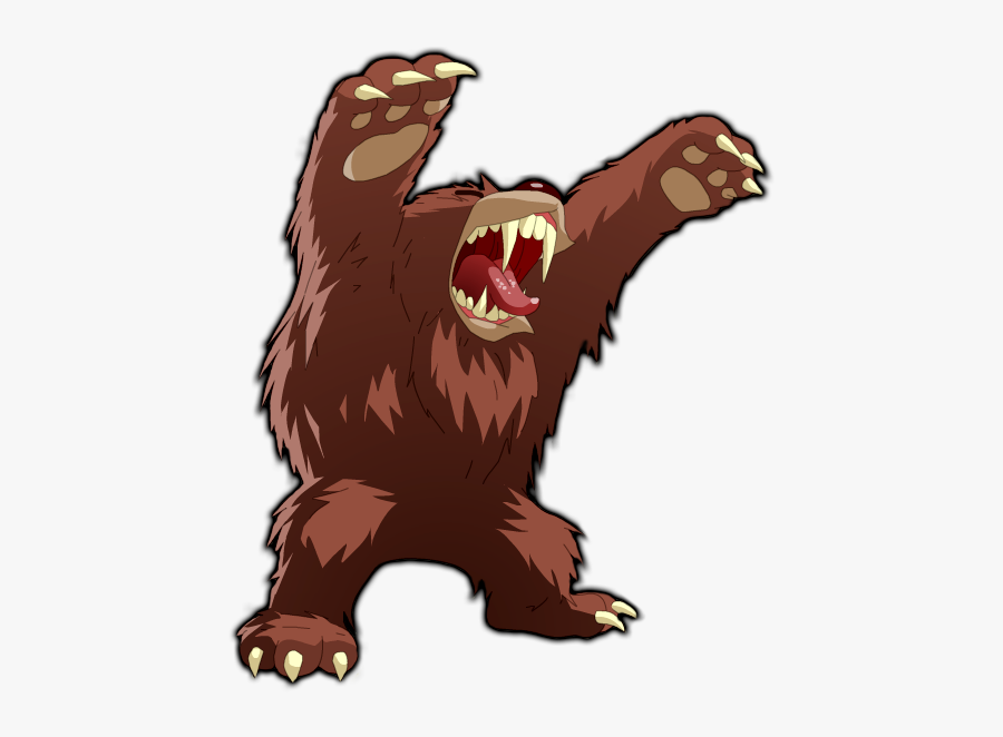 Facial Bear,illustration,clip Art,fictional Character,yawn,fang - My Brute, Transparent Clipart