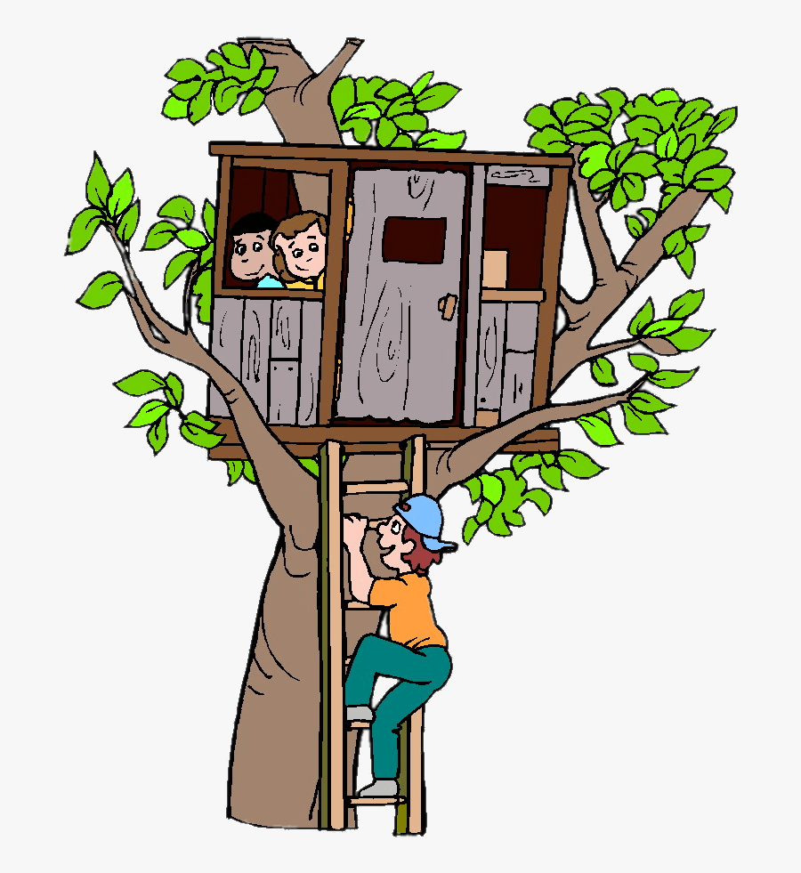 Children In Treehouse - Tree House Clipart, Transparent Clipart