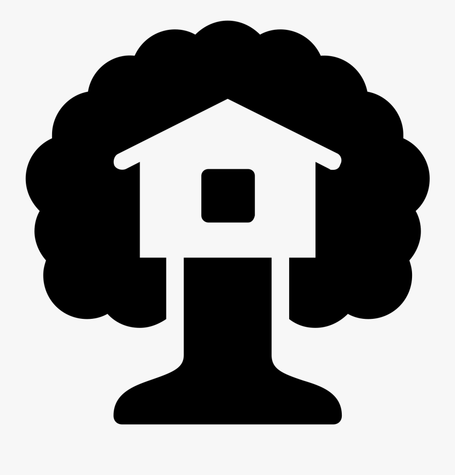Treehouse Filled Icon - Treehouse Icon, Transparent Clipart