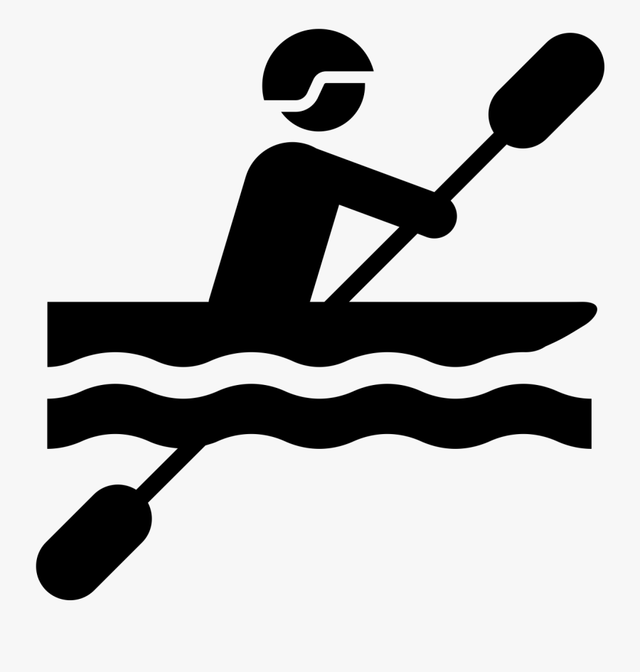 Kayak Clipart Kayaker - Kayaking Symbol, Transparent Clipart
