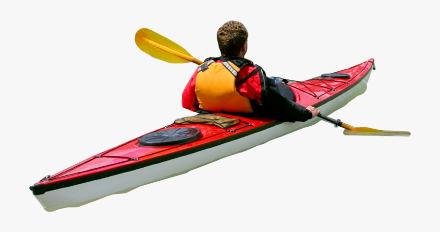 Kayak,water Transportation,sea And Boating Equipment - Person In Kayak Png, Transparent Clipart