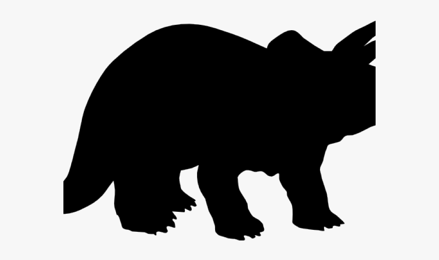 Triceratops Clipart Stegosaurus - Triceratops Silhouette, Transparent Clipart