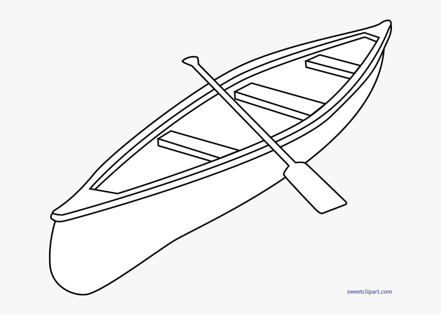 Free Kayak Lineart Images - Canoe Coloring Page, Transparent Clipart