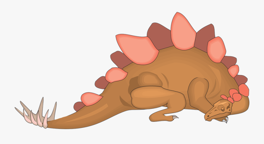 Sleeping, Dinosaur, Stegosaurus, Ancient, Spikes - Dinosaur Sleeping Cartoon Png, Transparent Clipart