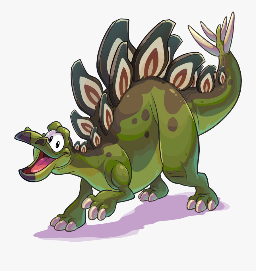 Stegosaurus - Dinosaurios De Club Penguin, Transparent Clipart
