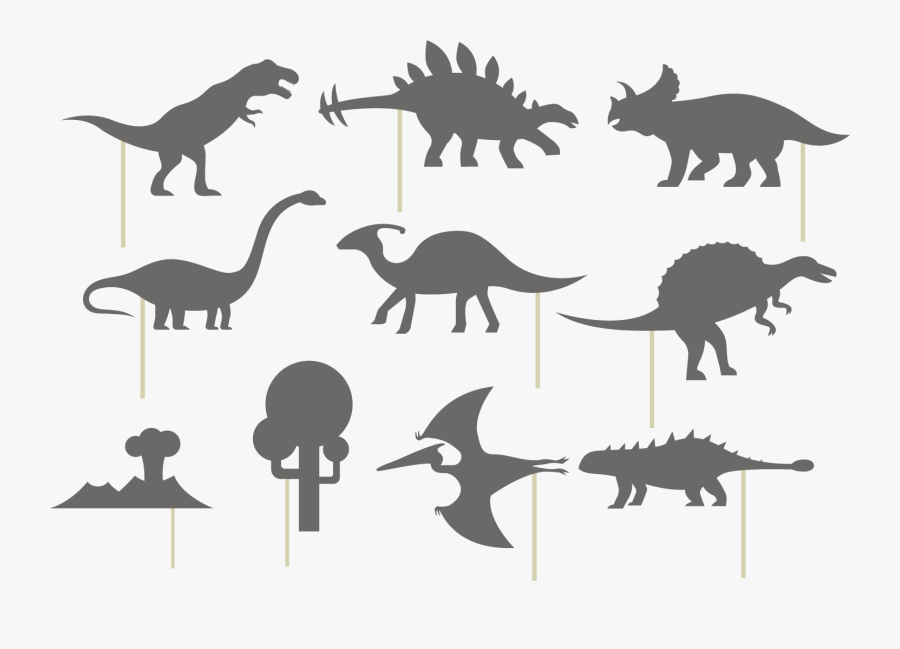 Stegosaurus Dinosaur Silhouette Tyrannosaurus - Dinosaurio Vector Silhouette, Transparent Clipart