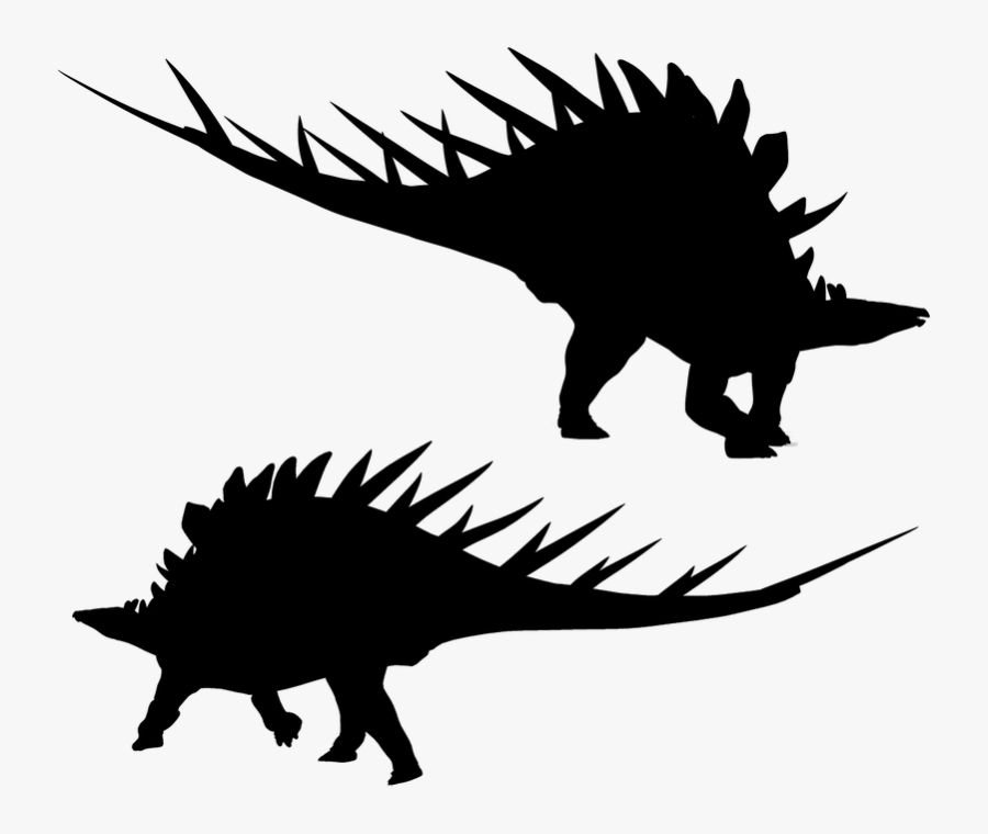 Dinosaur Stegosaurus Dino Animal Silhouette - Dinosaur, Transparent Clipart