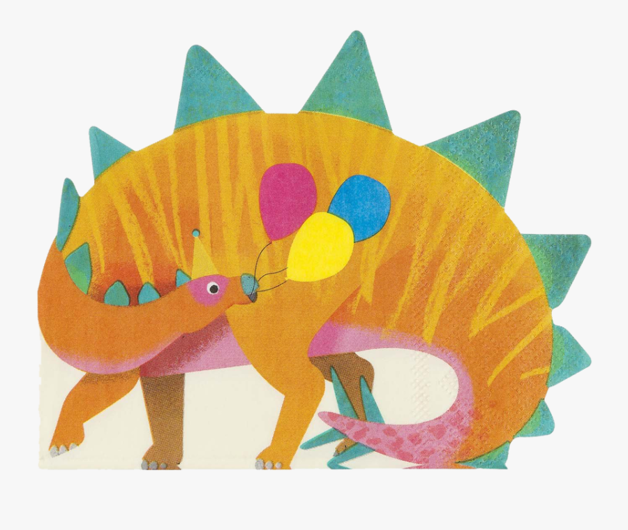 Party Dinosaurs Shaped Napkins - Χαρτοπετσέτεσ Με Δεινόσαυροσ, Transparent Clipart