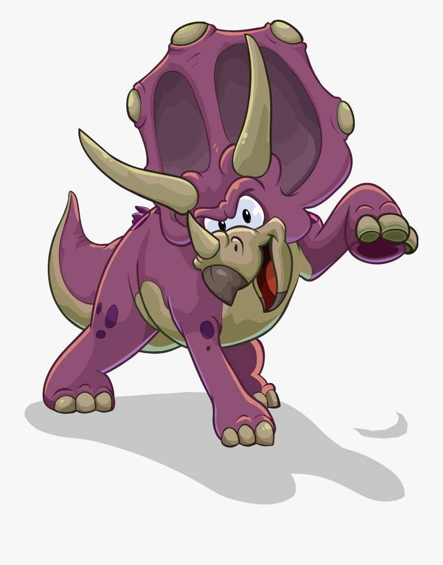 Triceratops Happy Clipart - Club Penguin Triceratops, Transparent Clipart