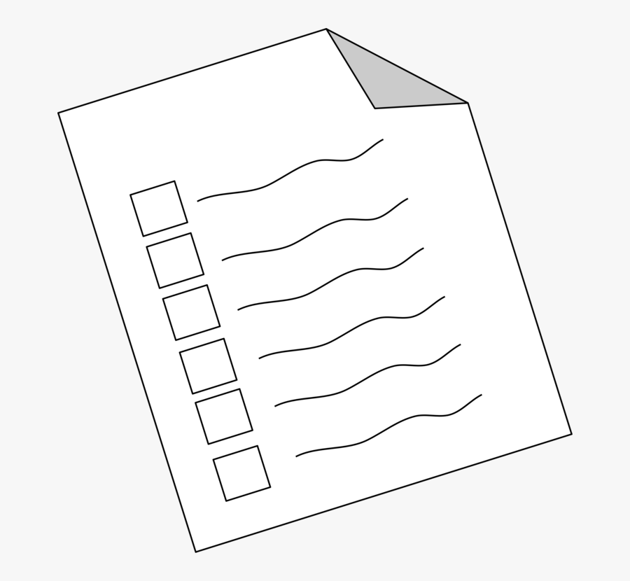 Survey Icon Png - Questionnaire Black And White, Transparent Clipart
