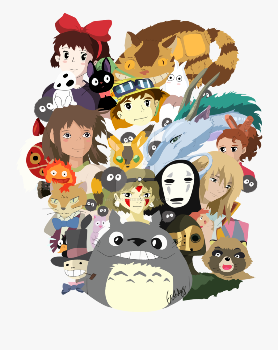 Banner Free Download Studio Ghibli Collage Coloured, Transparent Clipart