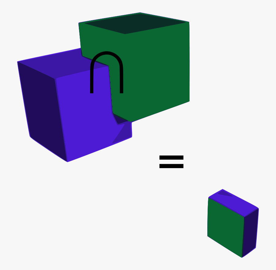 Intersection Of Two Cubes, Transparent Clipart