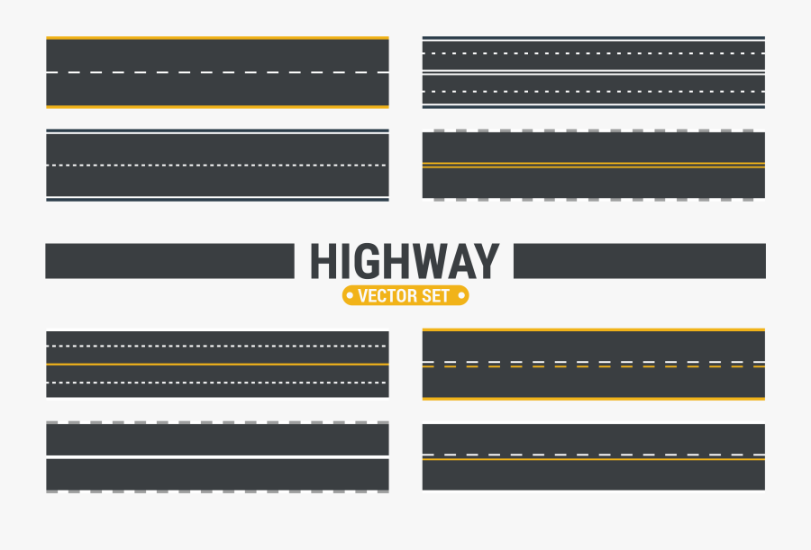 Highway Vectors, Transparent Clipart