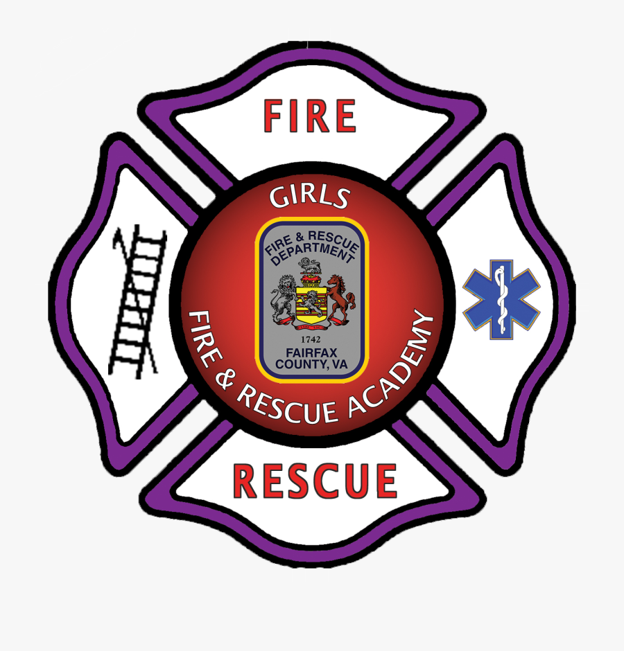 Girls Fire And Rescue Academy Maltese Cross-, Transparent Clipart