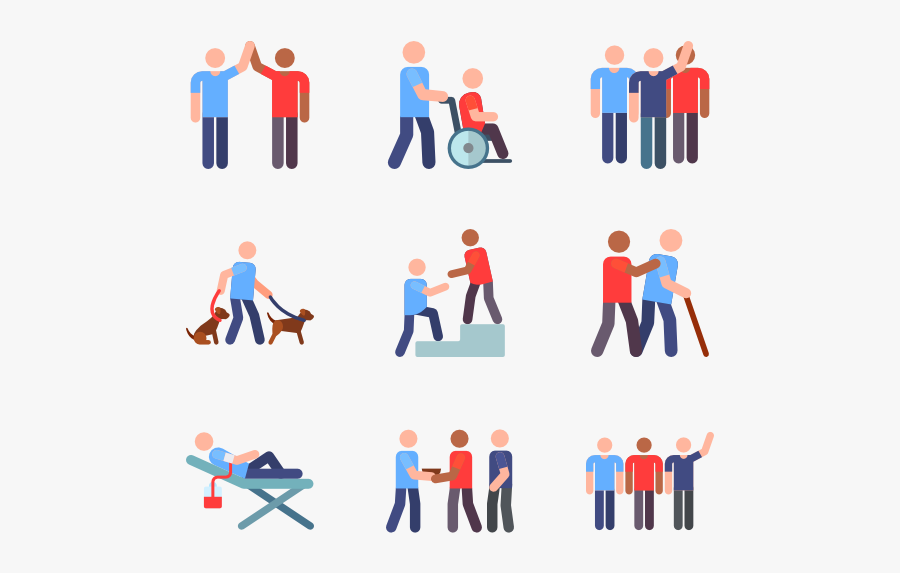 Volunteer Pictograms, Transparent Clipart