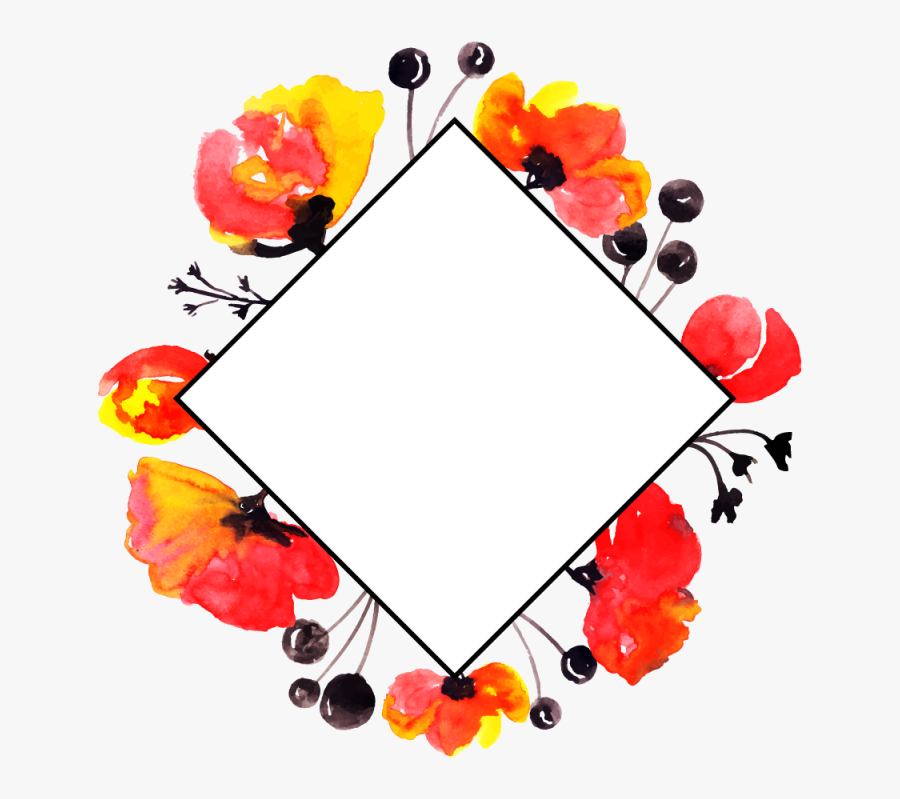 Free Png Floral Frame, Transparent Clipart