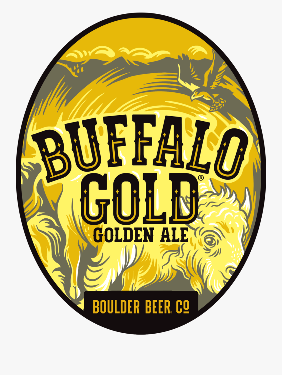 4 Boulder Beer Buffalo Gold Oval, Transparent Clipart