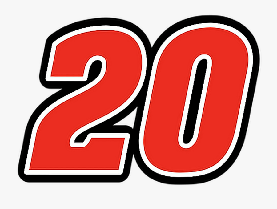 Nascar Font 20 Number Red Nascar Font Rojo Numeral, Transparent Clipart