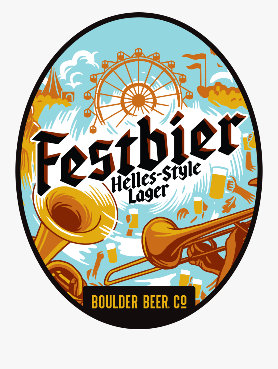 5 Boulder Beer Festbier Oval, Transparent Clipart