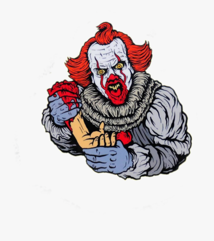 #stickergang #pennywise #clown #need #a #hand #blood - Penny Wise Hd Png, Transparent Clipart